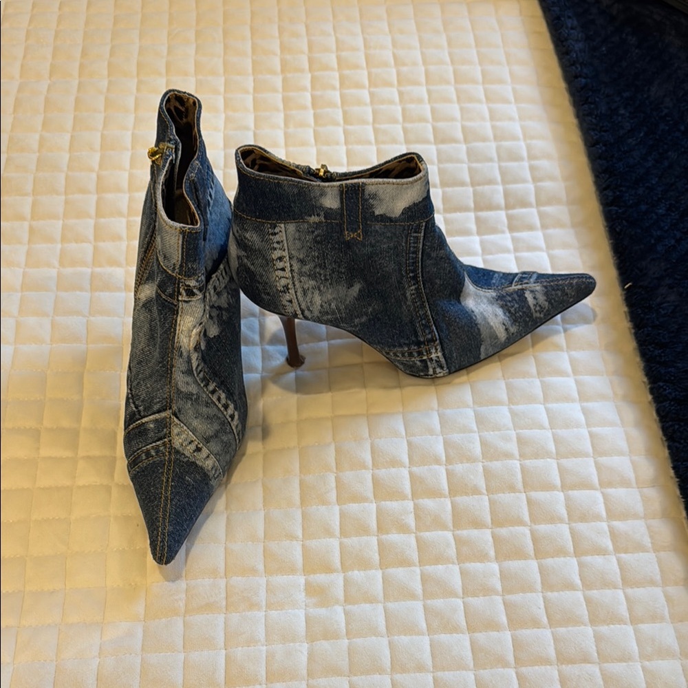 Dolce & Gabbana Denim Ankle Boots 37.5/7.5